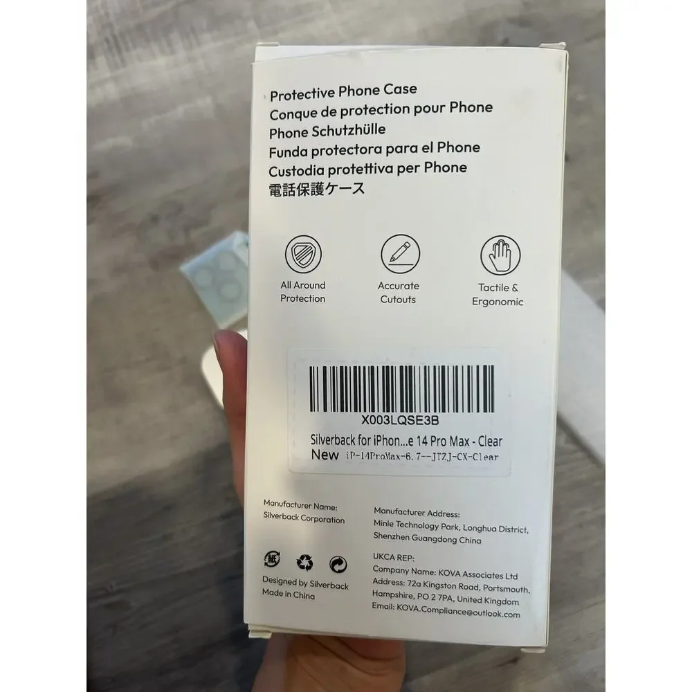 Silverback for iPhone 14 Pro Max Clear Case